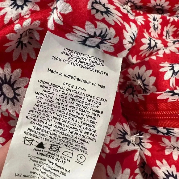 TORY BURCH EUC Jayne Mod Flower Print Sequin Tunic Top - Picture 11 of 11